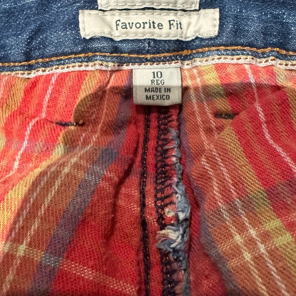 L.L. Bean Flannel lined Plaid Jeans size 10 - Picture 1 of 4